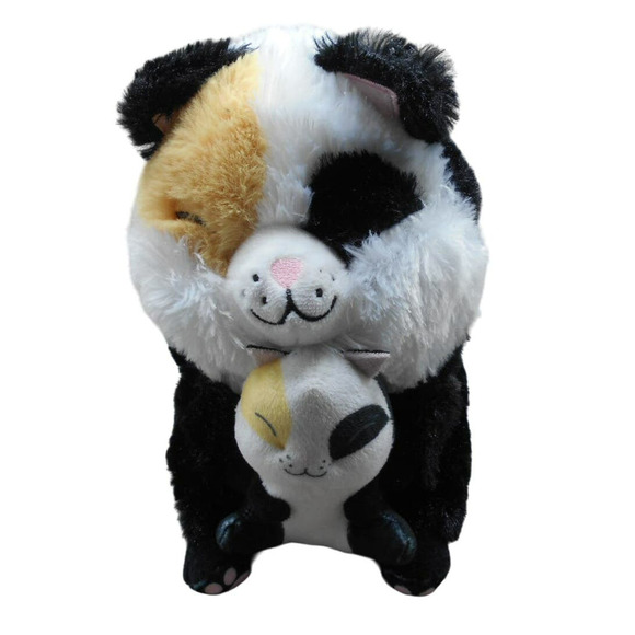 Nanco Belly Buddy Rinko the Calico Cat w/Baby 7" Plush KI-BBB10 - Picture 1 of 8